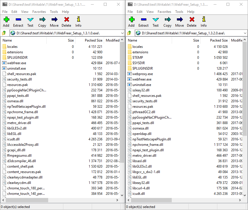 Não webproxy.exe nem webclientserver.exe estão presentes