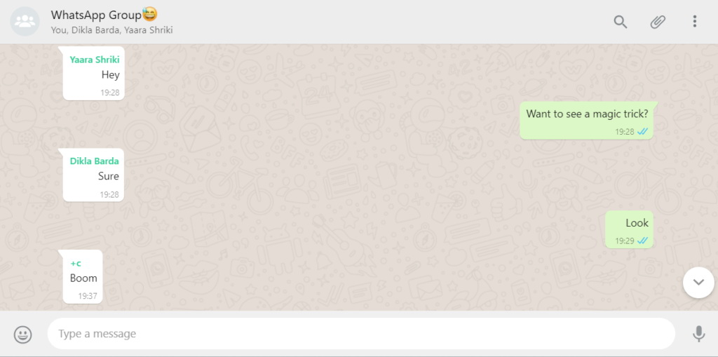 Mensagem desabilita bate-papo do WhatsApp