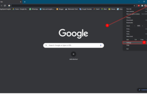 configurações do Google Chrome