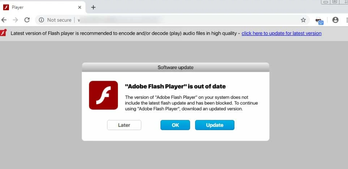 Atualizar golpe do Flash Player
