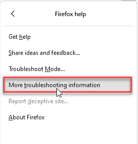 Próxima etapa para redefinir o Firefox