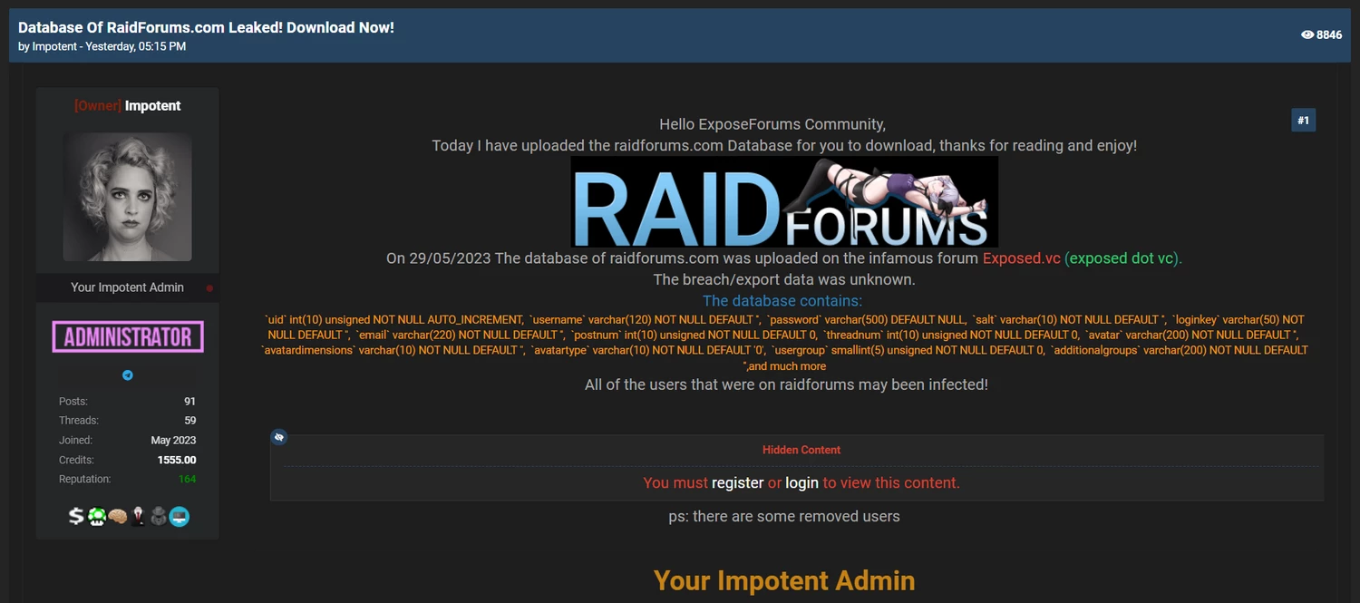 Vazamento de RaidForums