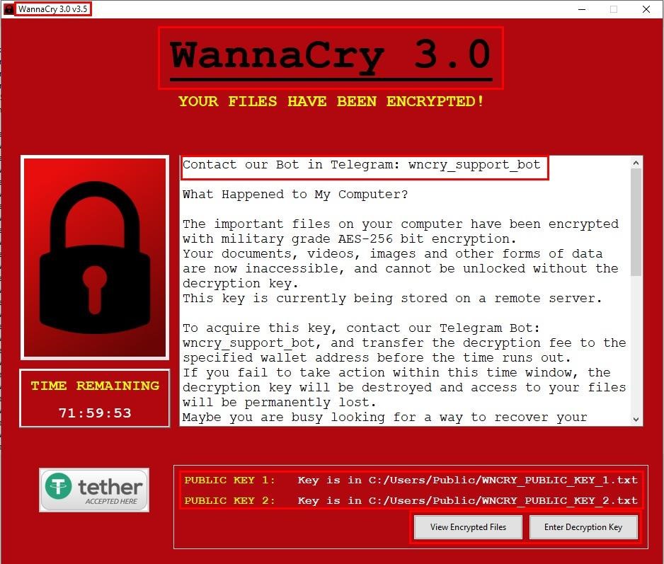 Nota de resgate do WannaCry