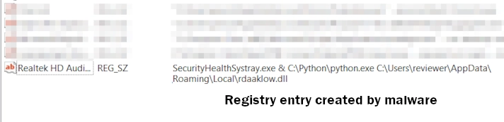 Malware de entrada de registro