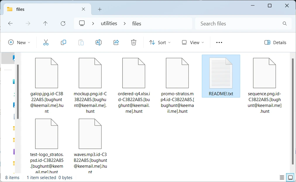 Caçar arquivos ransomware