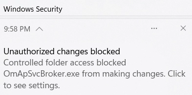 Unauthorized changes blocked