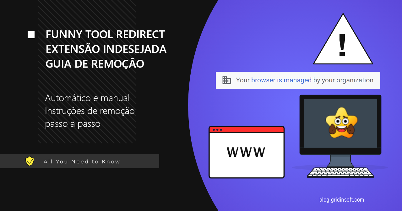 Instruções de remoção da extensão de navegador indesejada Funny Tool Redirect