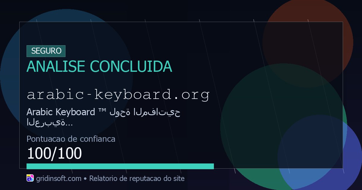 Arabic-keyboard.org: seguro ou golpe? (Confiança 69/100)