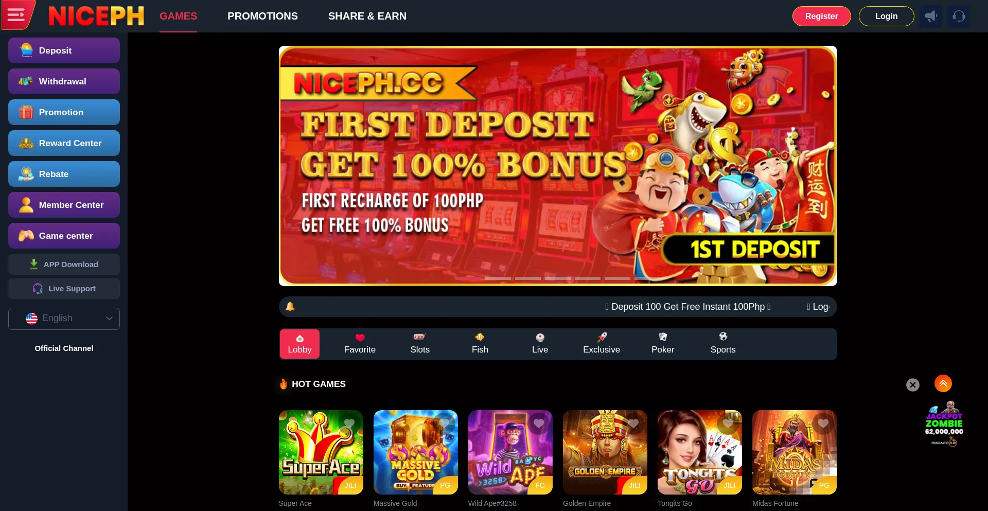 Website screenshot of 103niceph.com