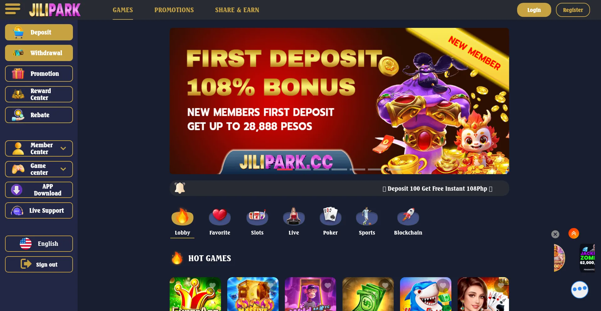 Website screenshot of 157jilipark.com