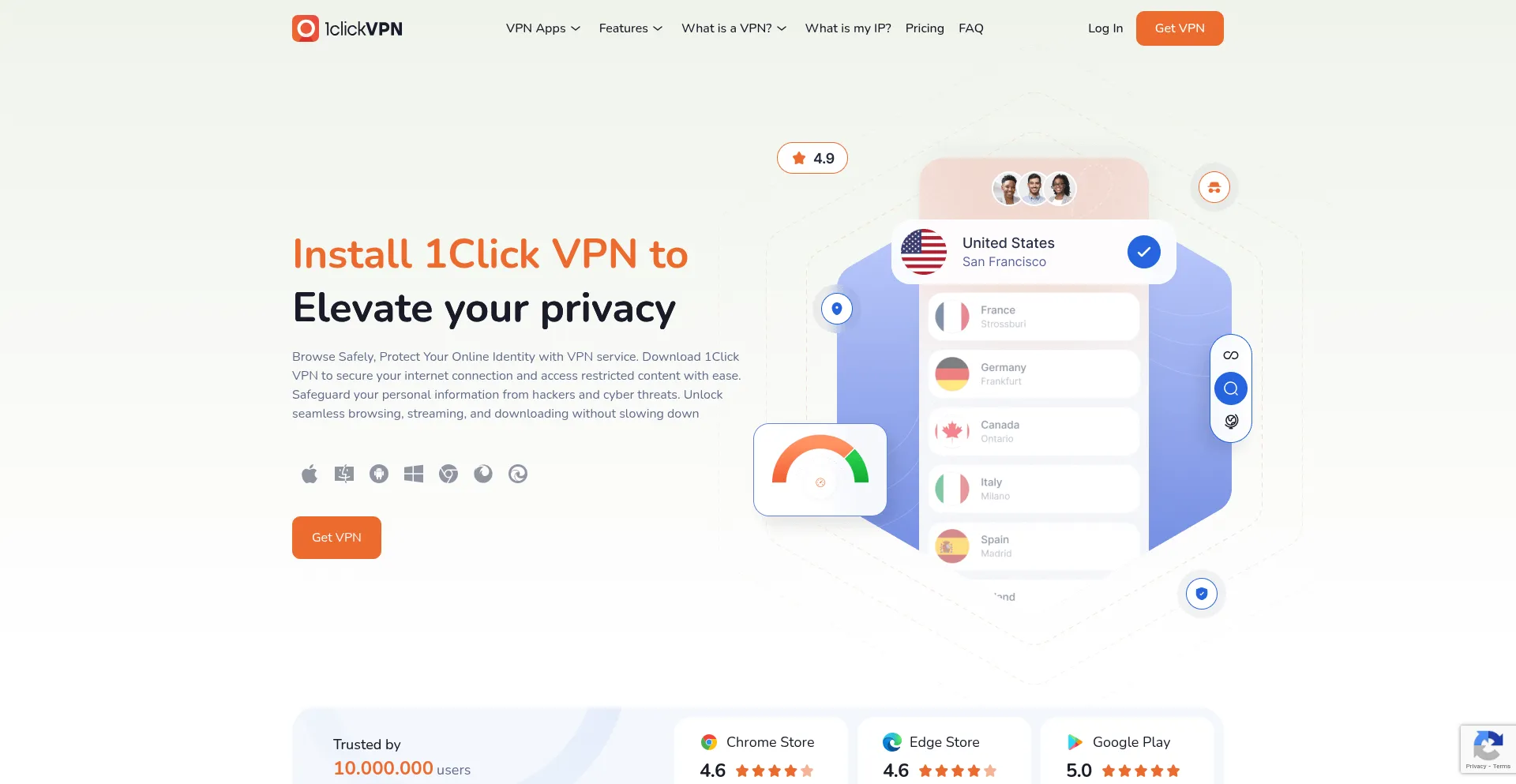 1clickvpn.net Screenshot