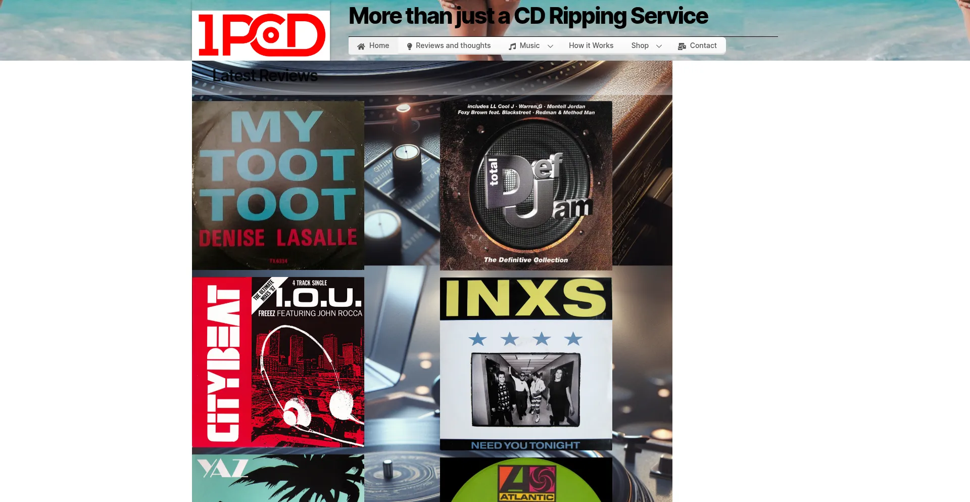 Website screenshot of 1pcd.com