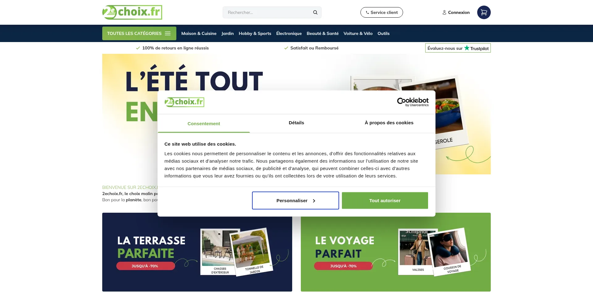 Website screenshot of 2echoix.fr