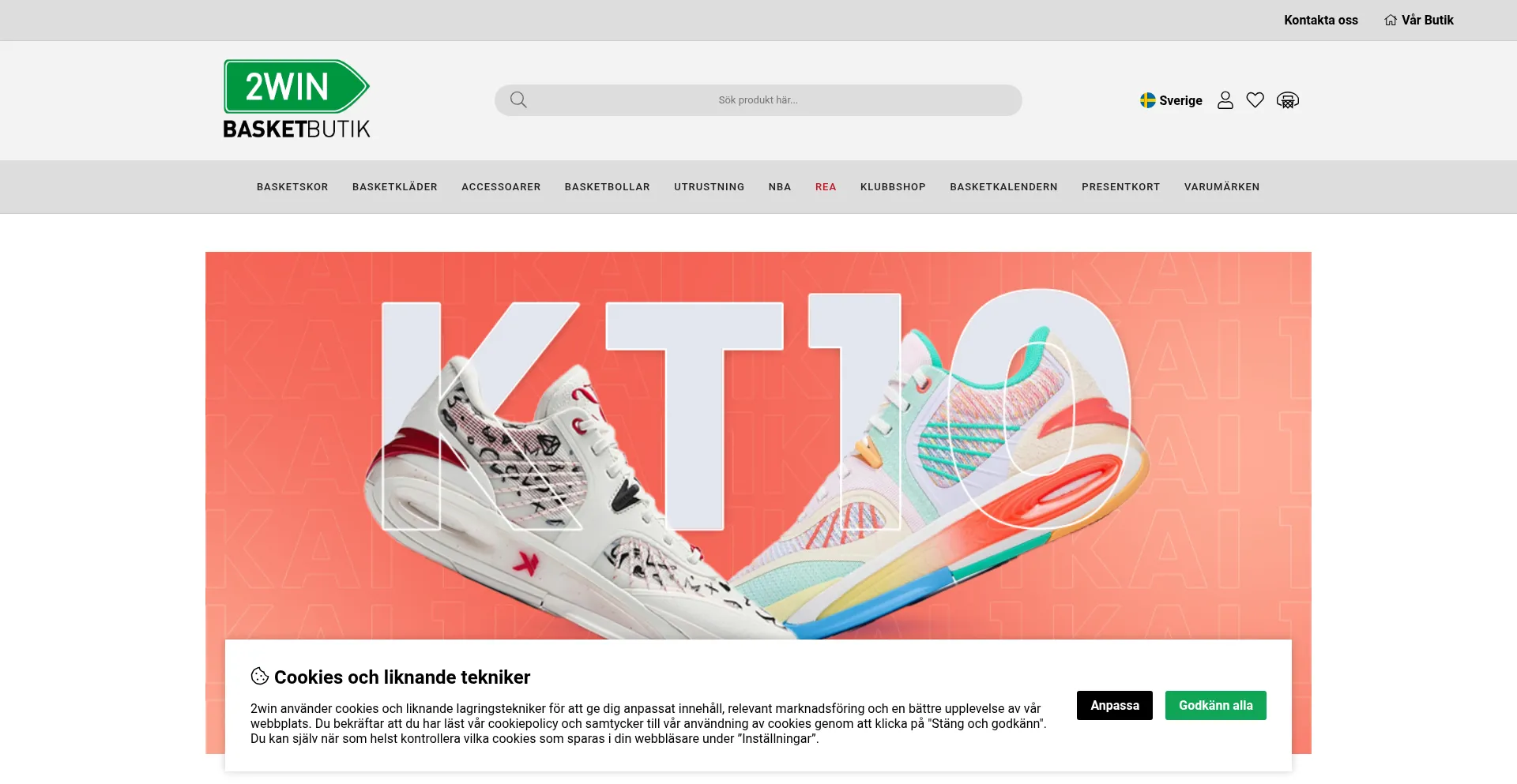 Website screenshot of 2win.se