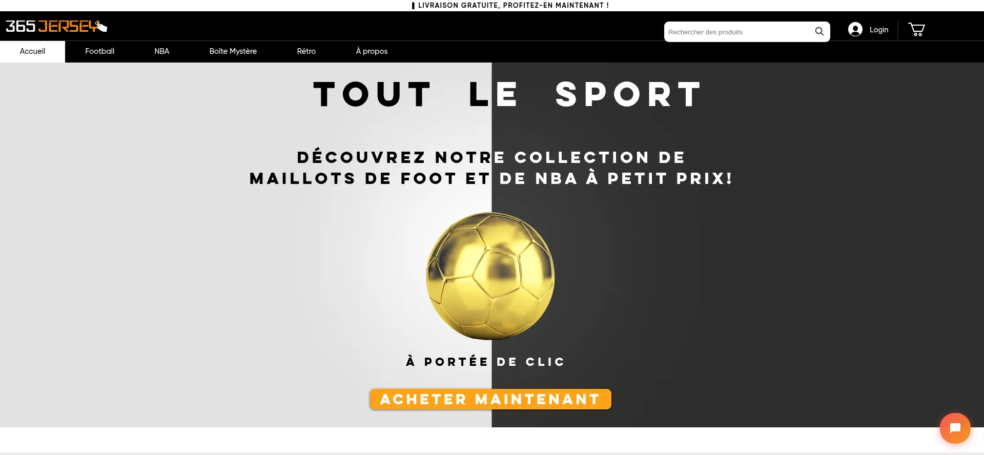 Website screenshot of 365jersey.com