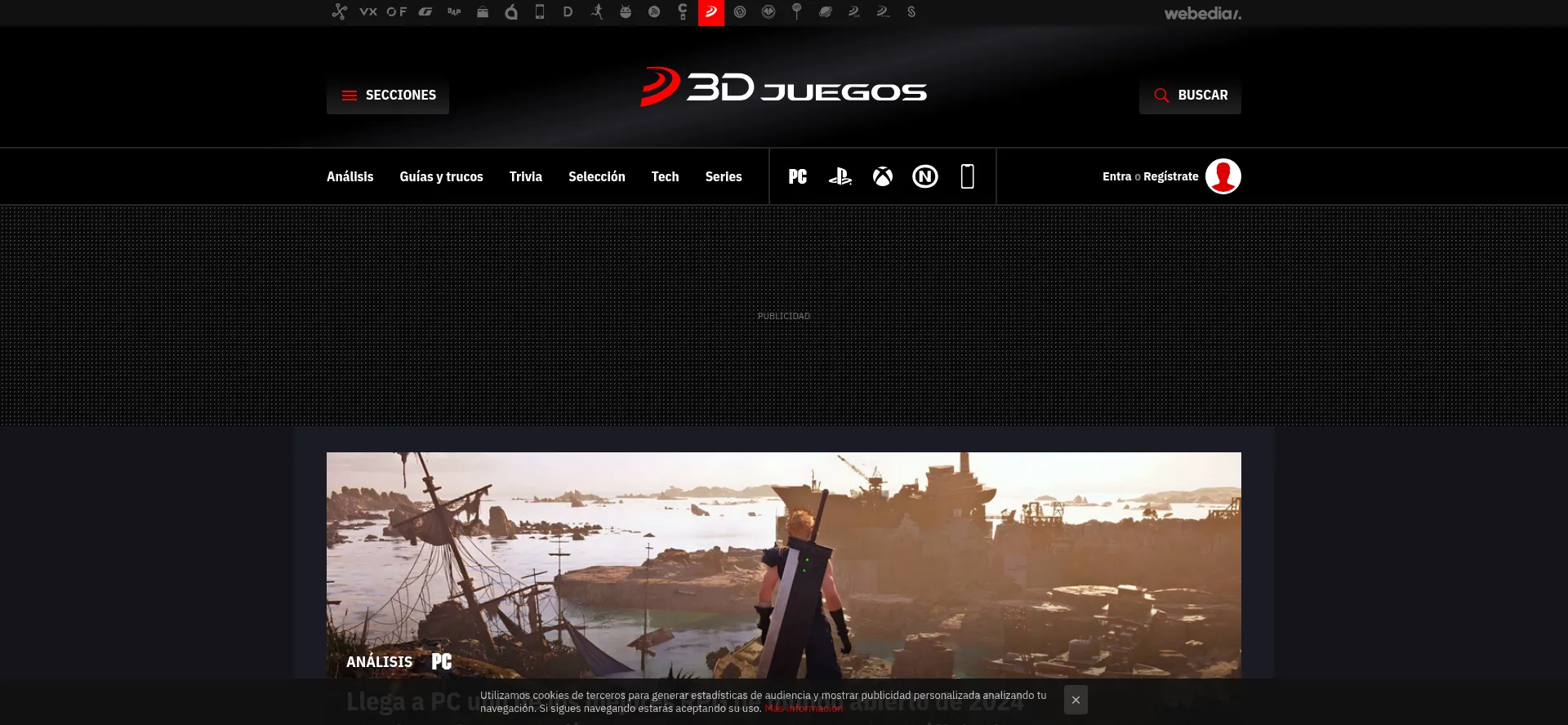 Website screenshot of 3djuegos.com