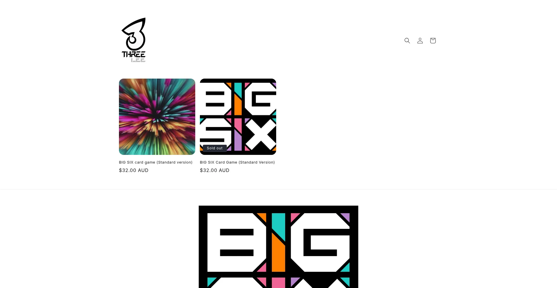 Website screenshot of 3lee.store