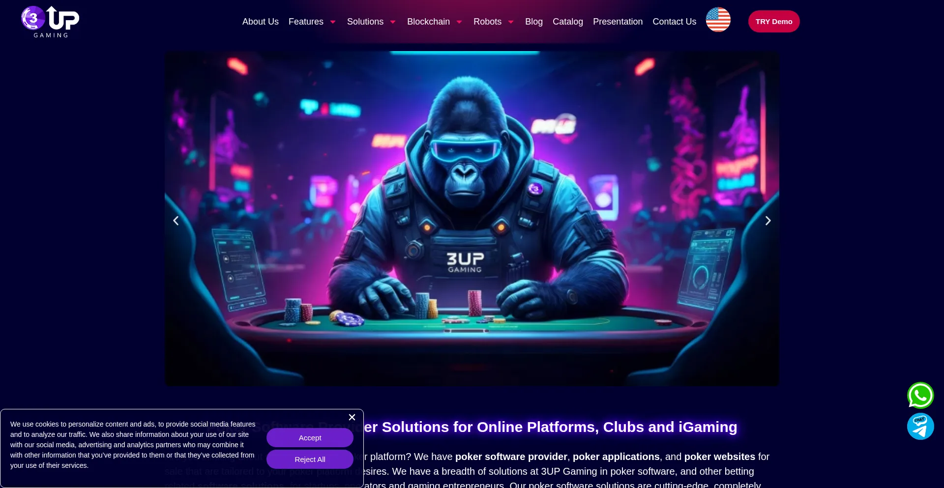 Website screenshot of 3upgaming.com