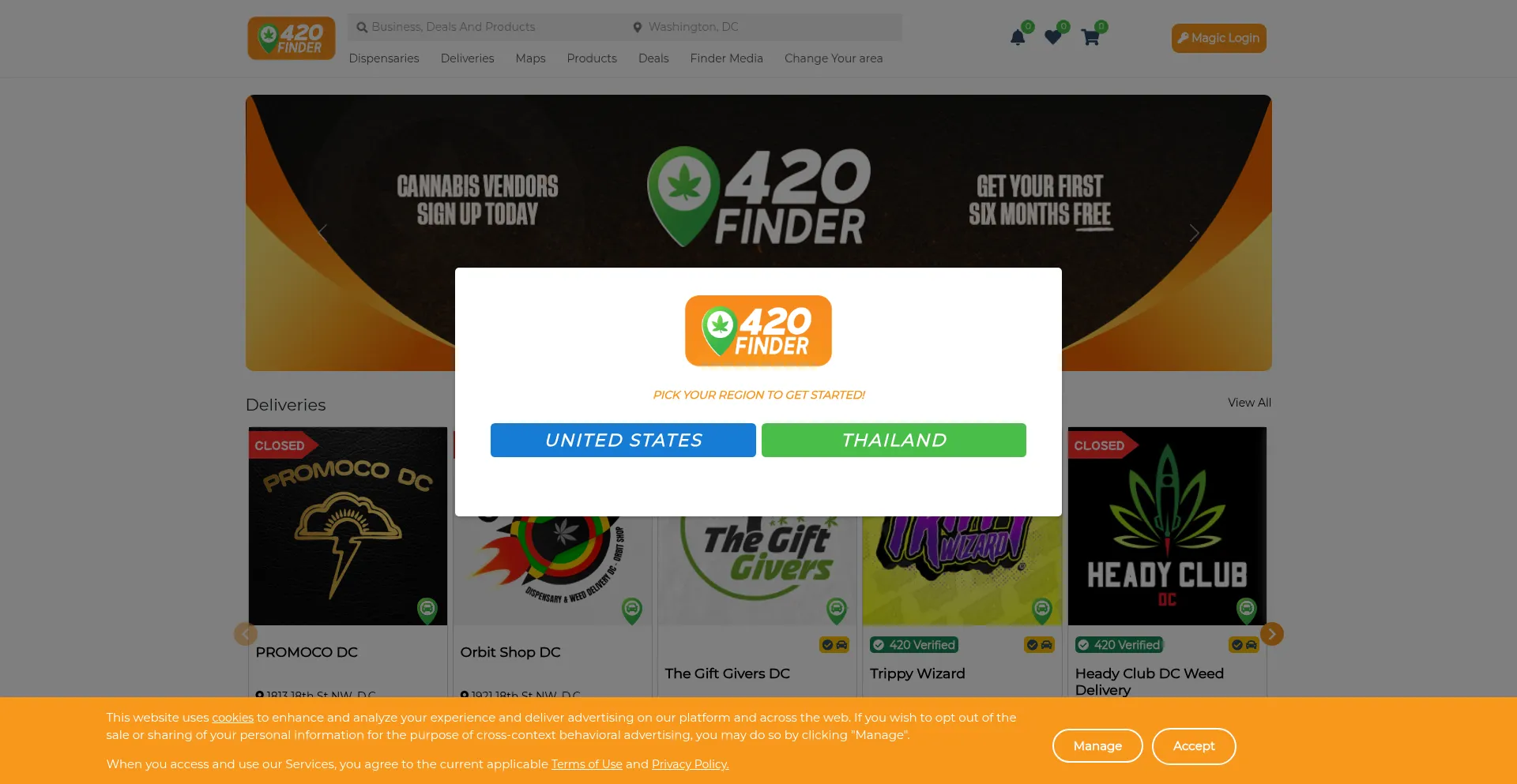 420finder.net Screenshot
