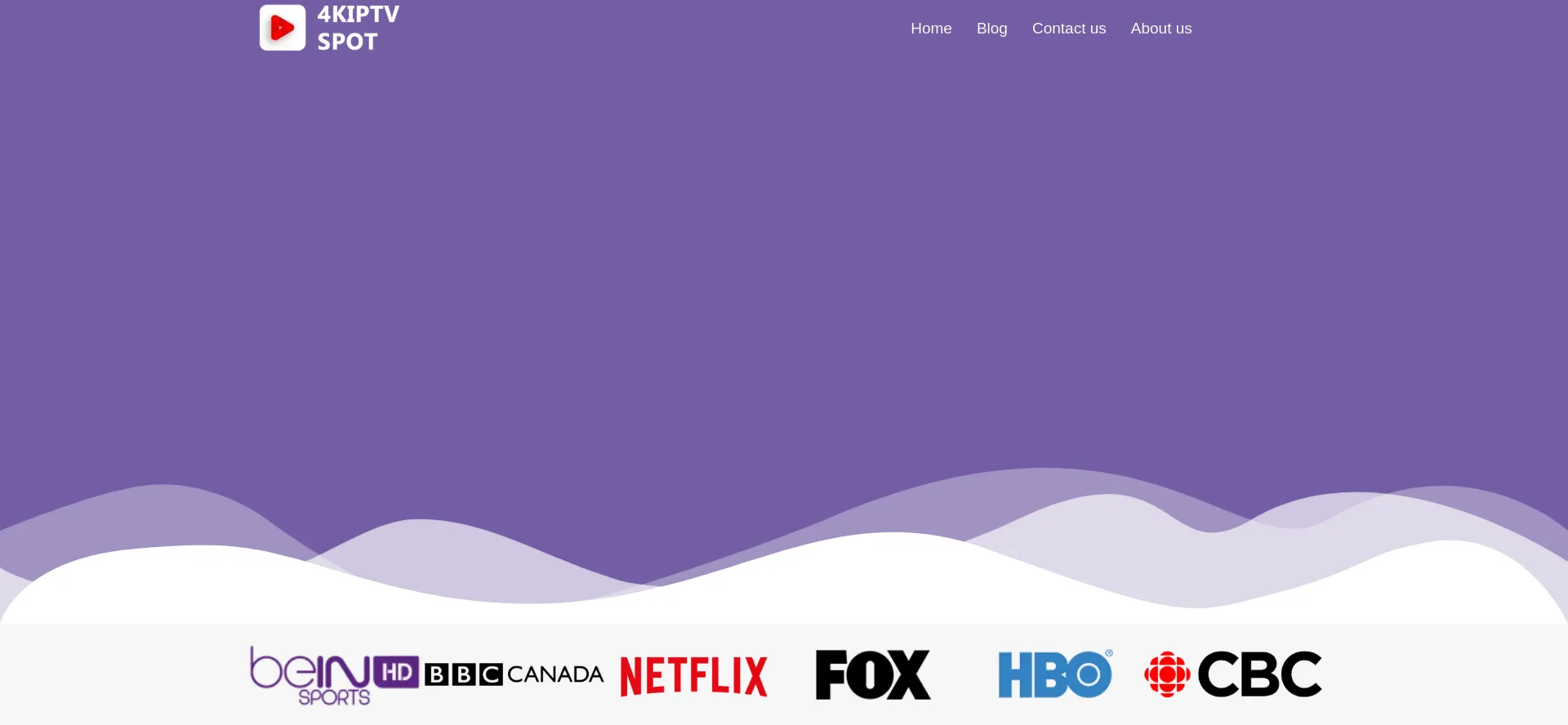 Website screenshot of 4kiptvspot.com