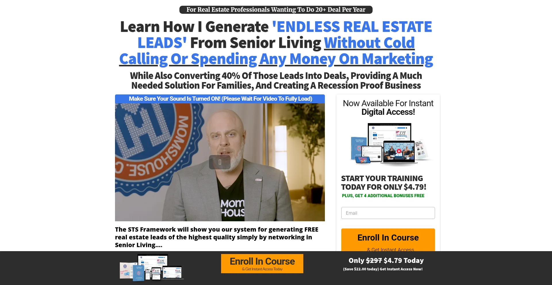 Website screenshot of 5hours2freedom.com