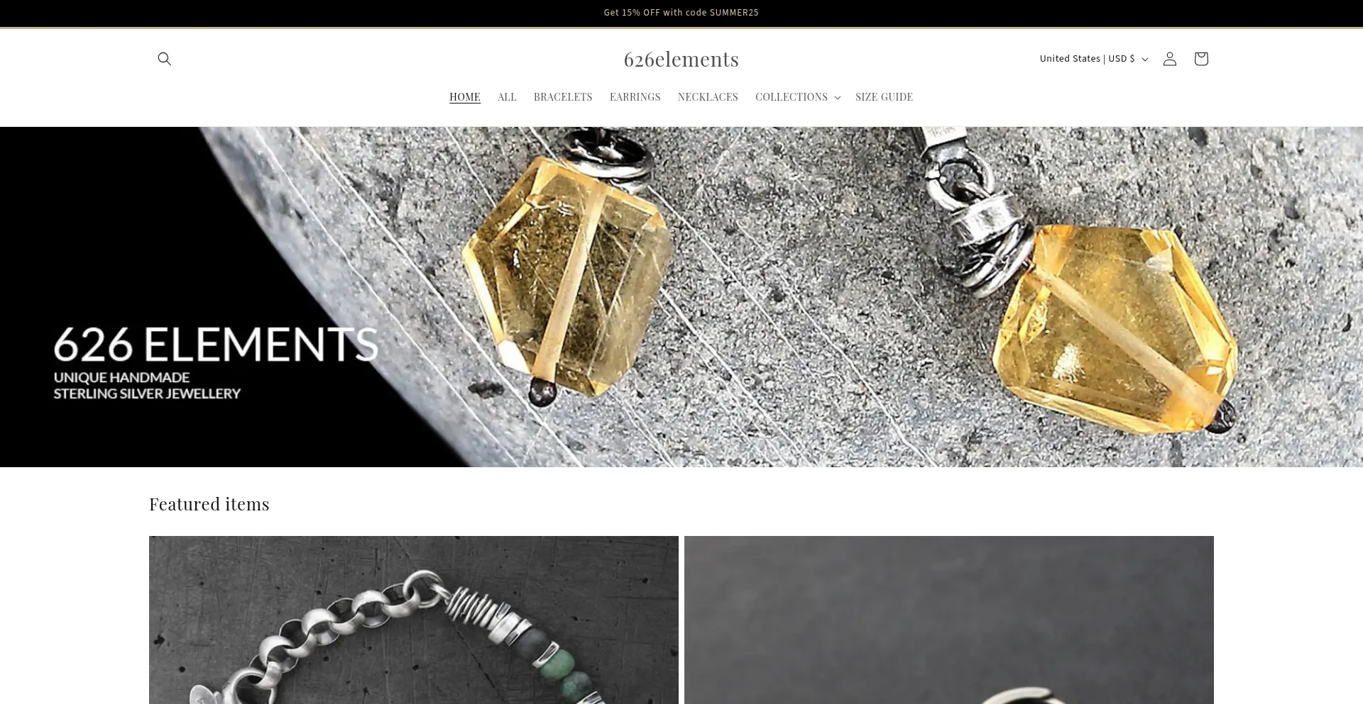 Website screenshot of 626elements.com