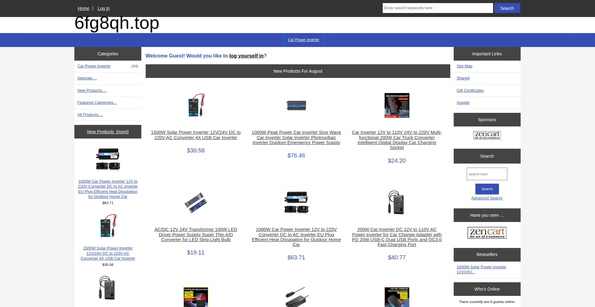 Website screenshot of 6fg8qh.top