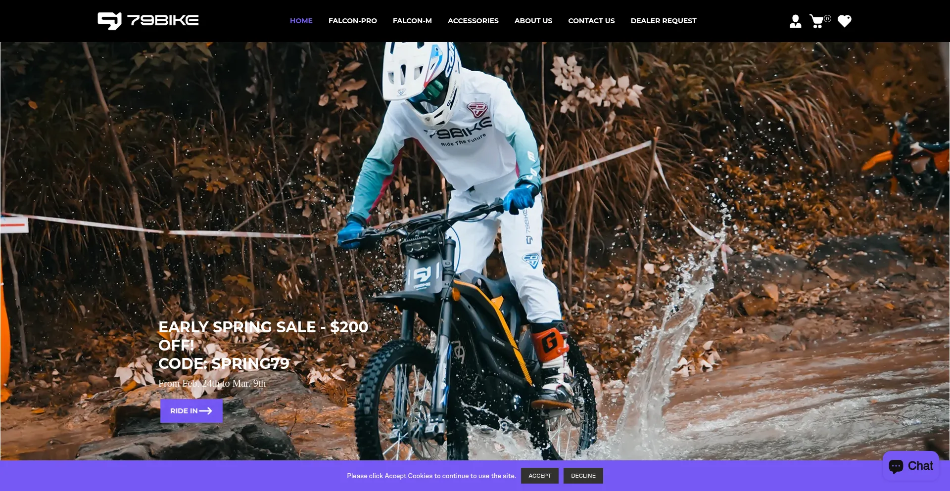 Website screenshot of 79bike.com