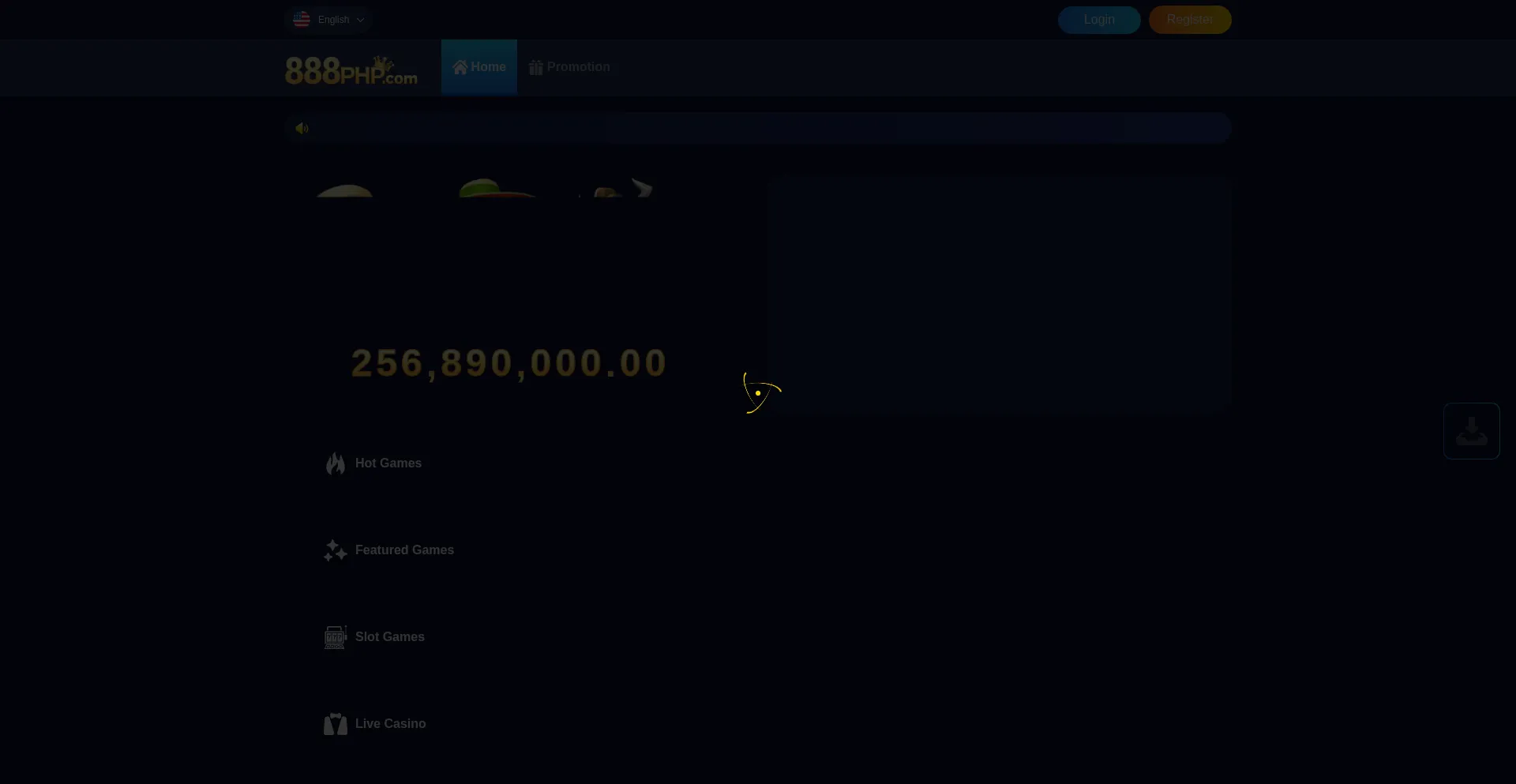 Website screenshot of 888php37.com