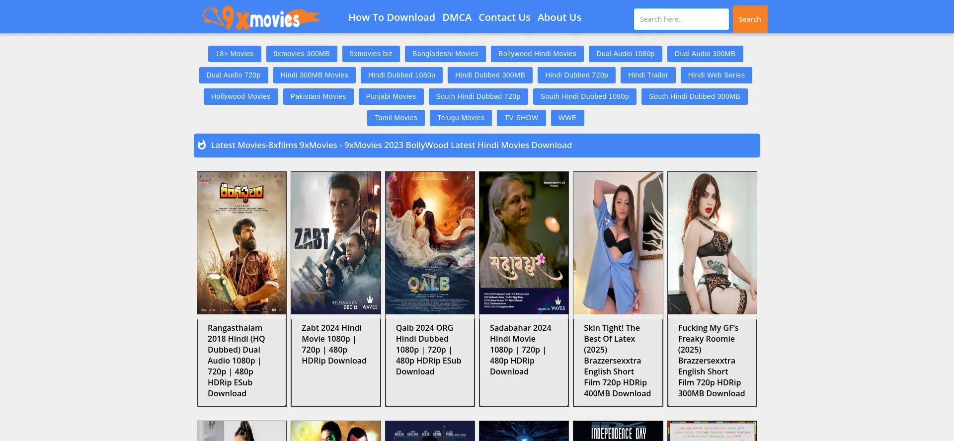 Website screenshot of 8xfilms.living