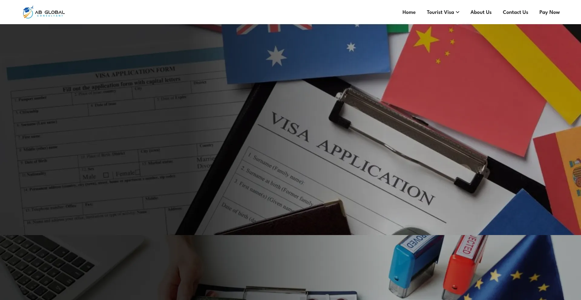 Website screenshot of Abglobalconsultant.com