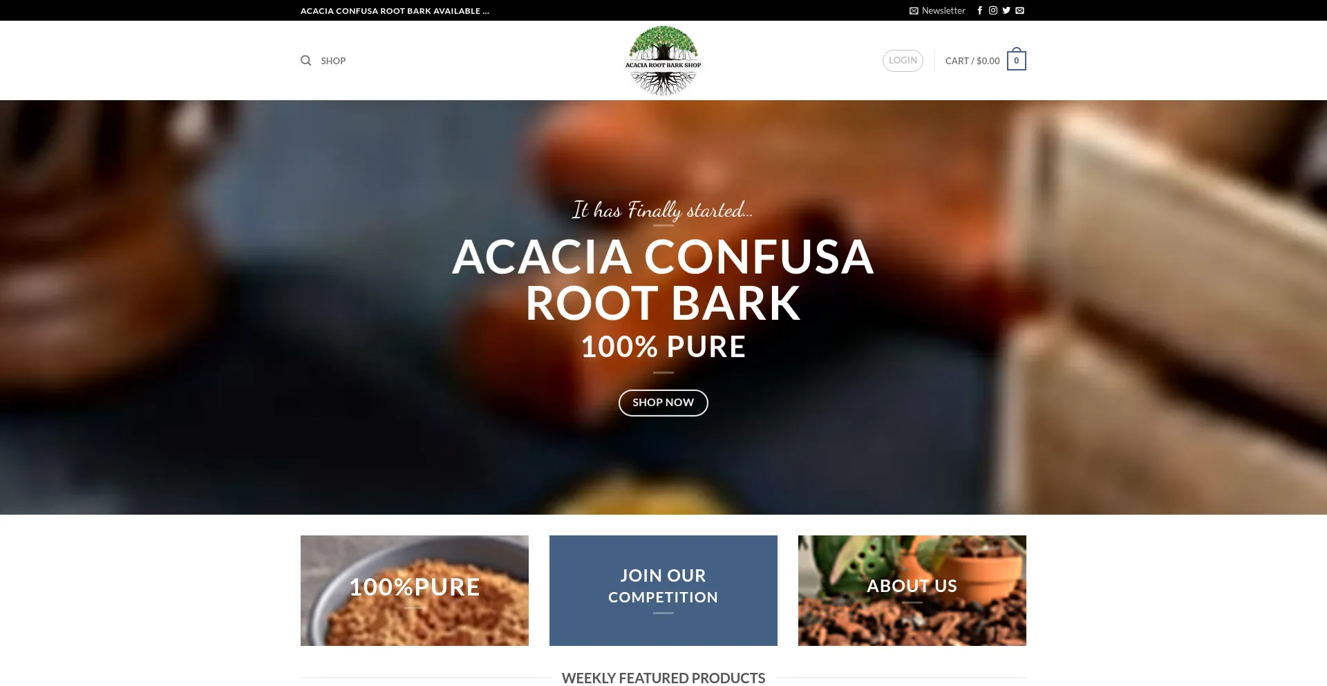 Acaciarootbarkshop.com é Seguro e Confiável?
