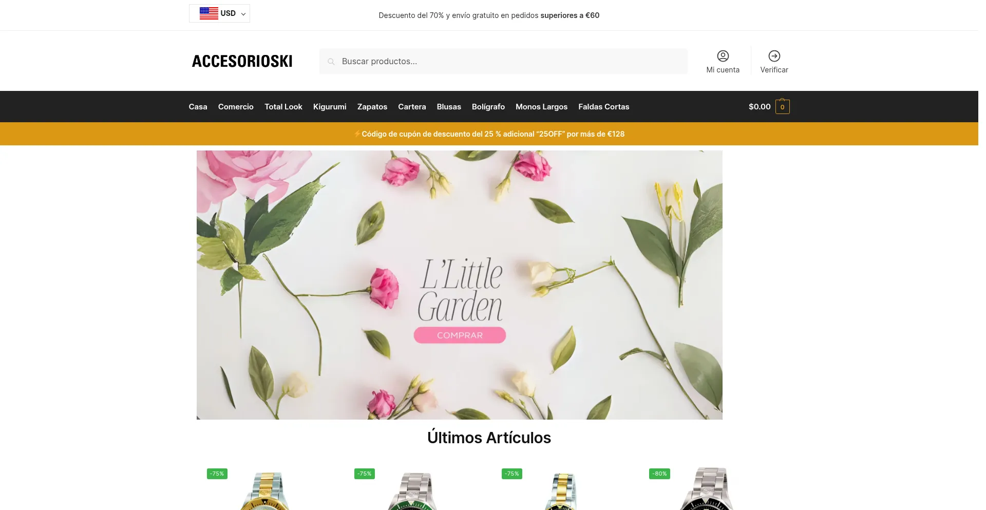 Website screenshot of Accesorioskids.com