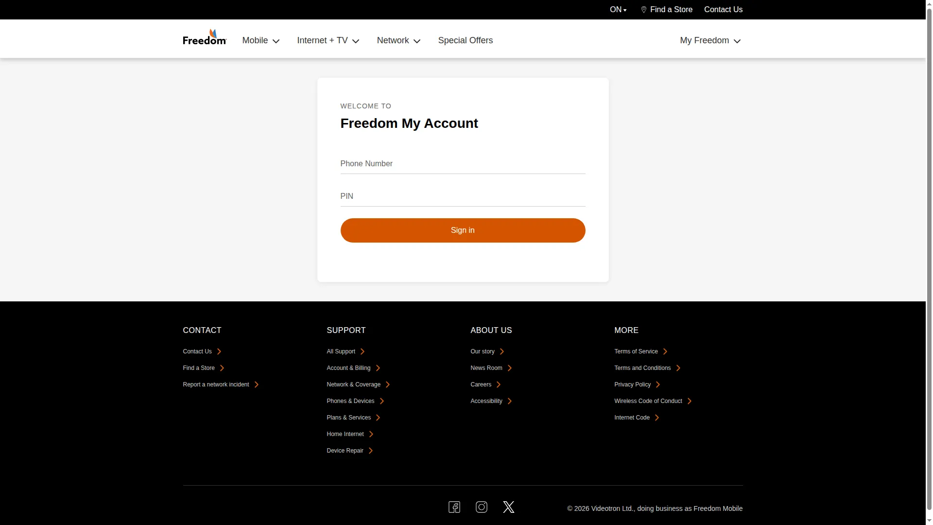 Account.freedommobile.vu