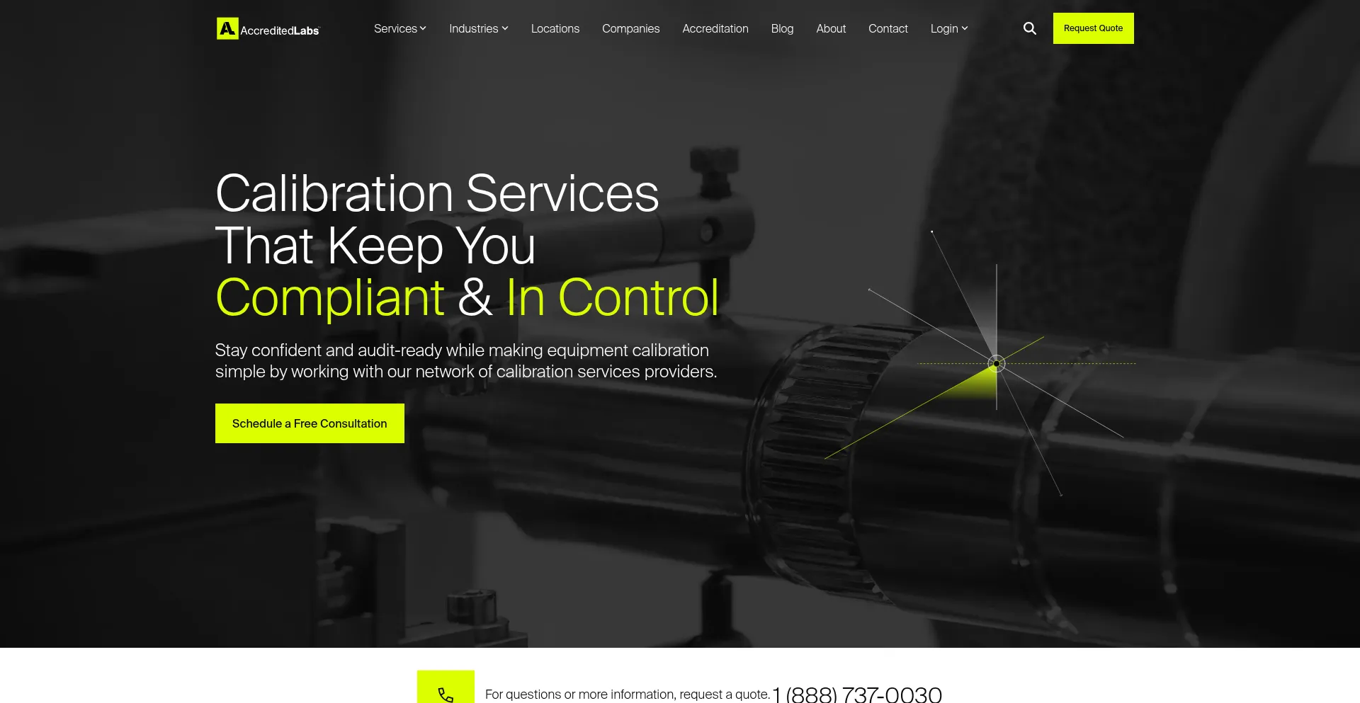 Website screenshot of Accreditedlabs.com