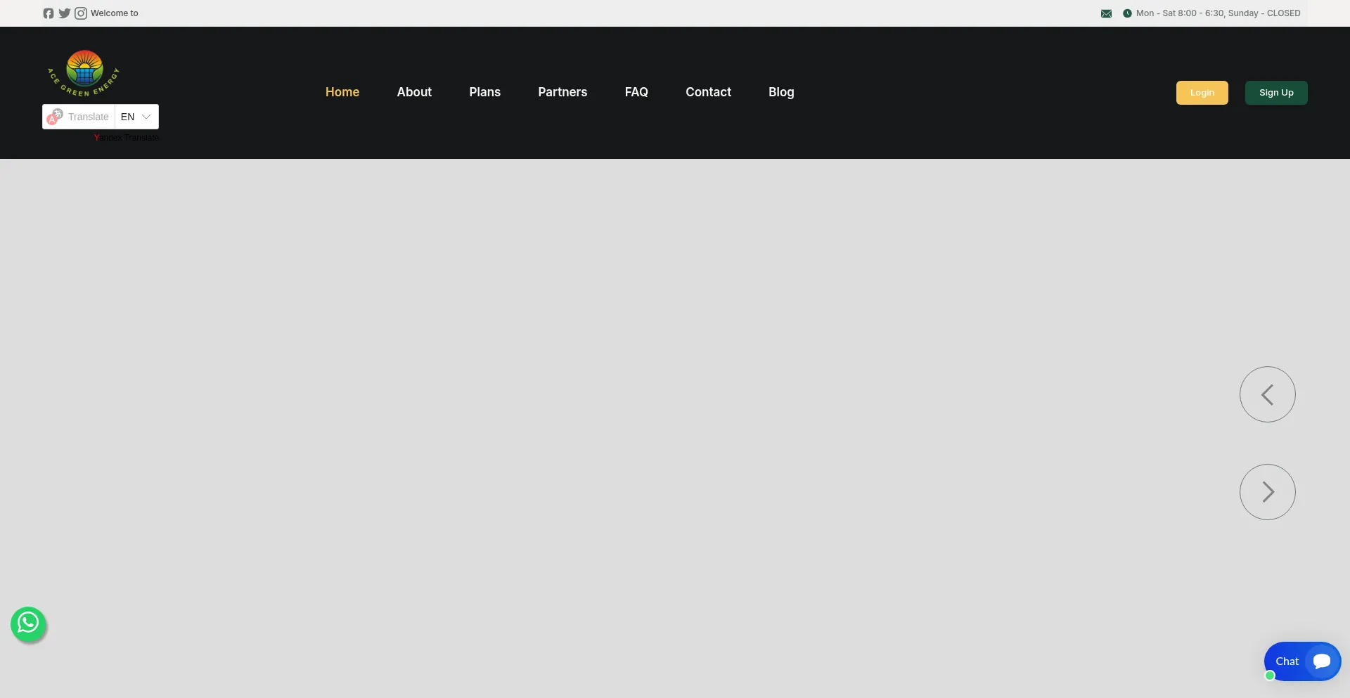 Website screenshot of Acegreenenergyuk.com