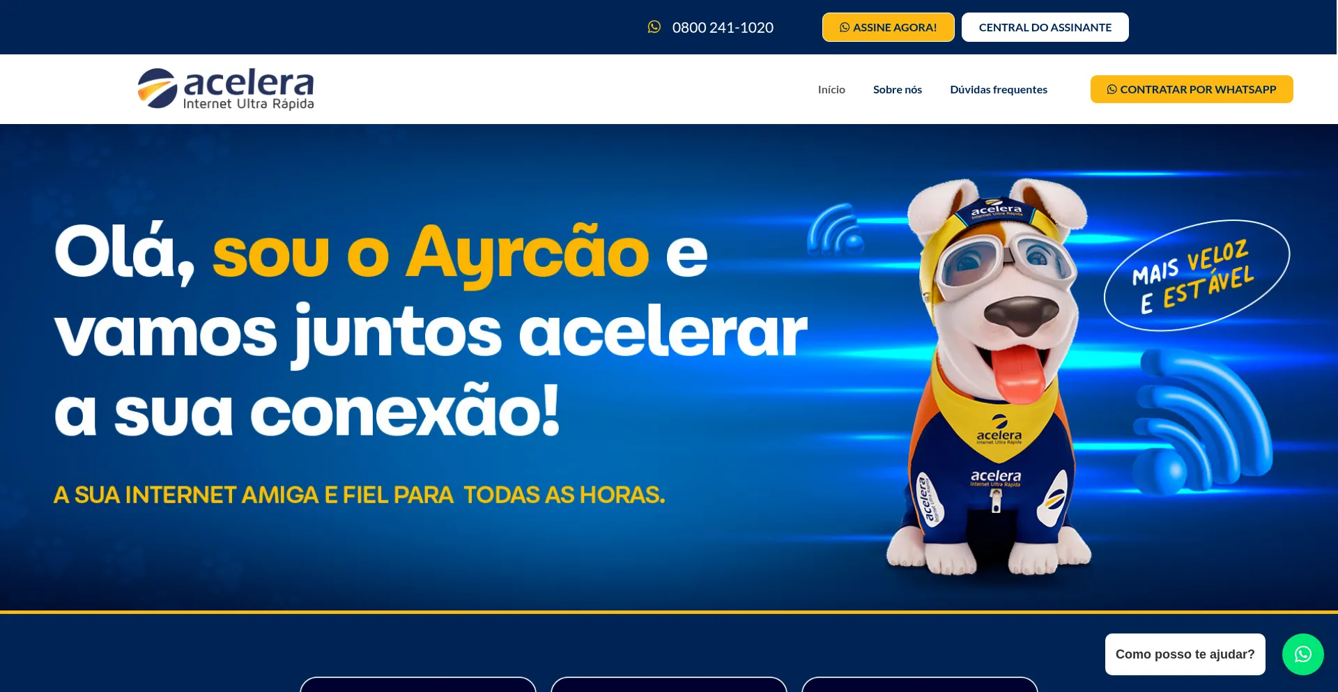 Website screenshot of Aceleranet.com.br