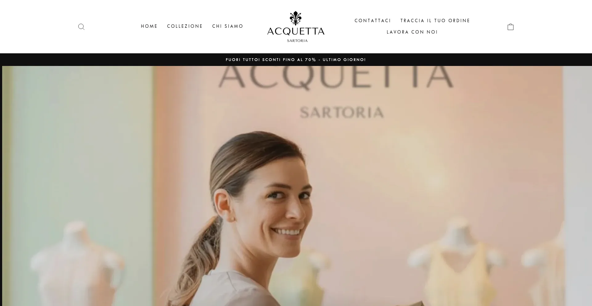 Website screenshot of Acquetta-sartoria.it
