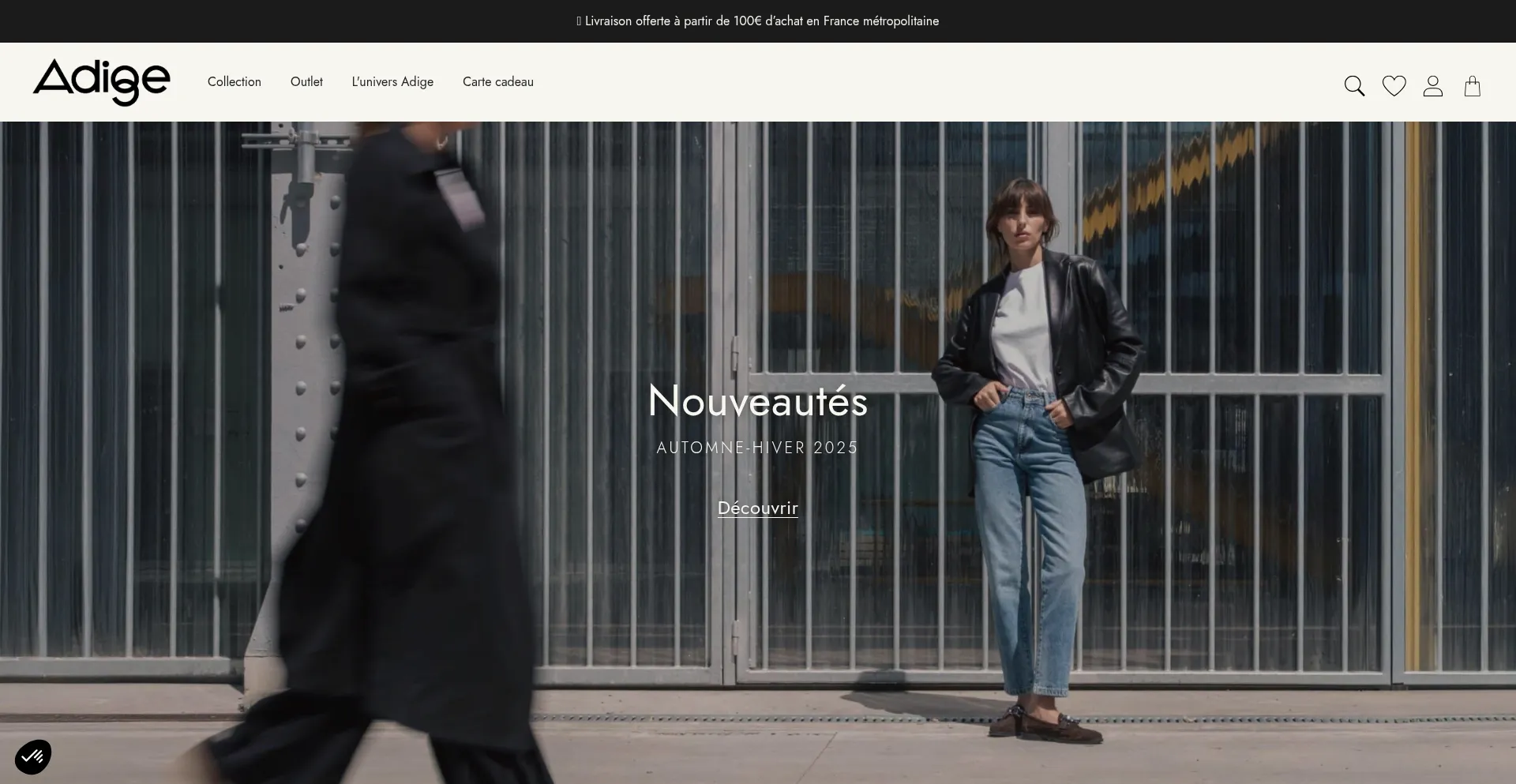 Website screenshot of Adige.com
