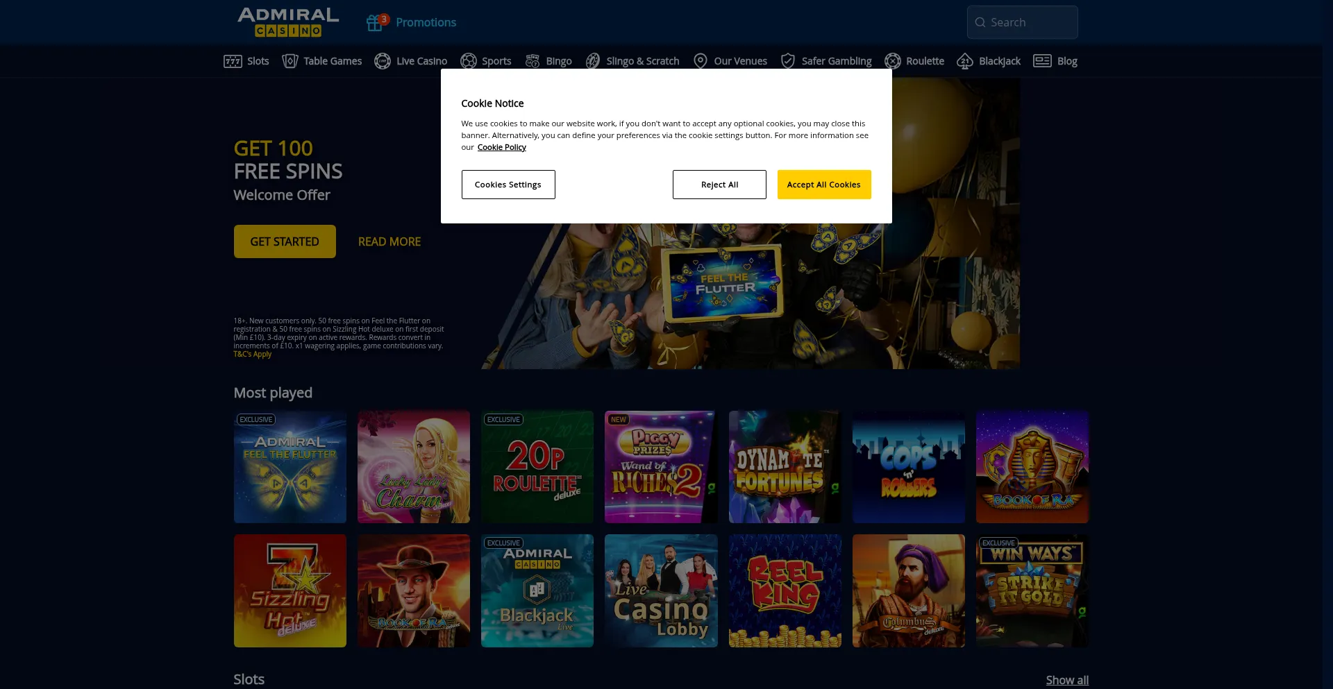 Admiralcasino.co.uk é Seguro e Confiável?