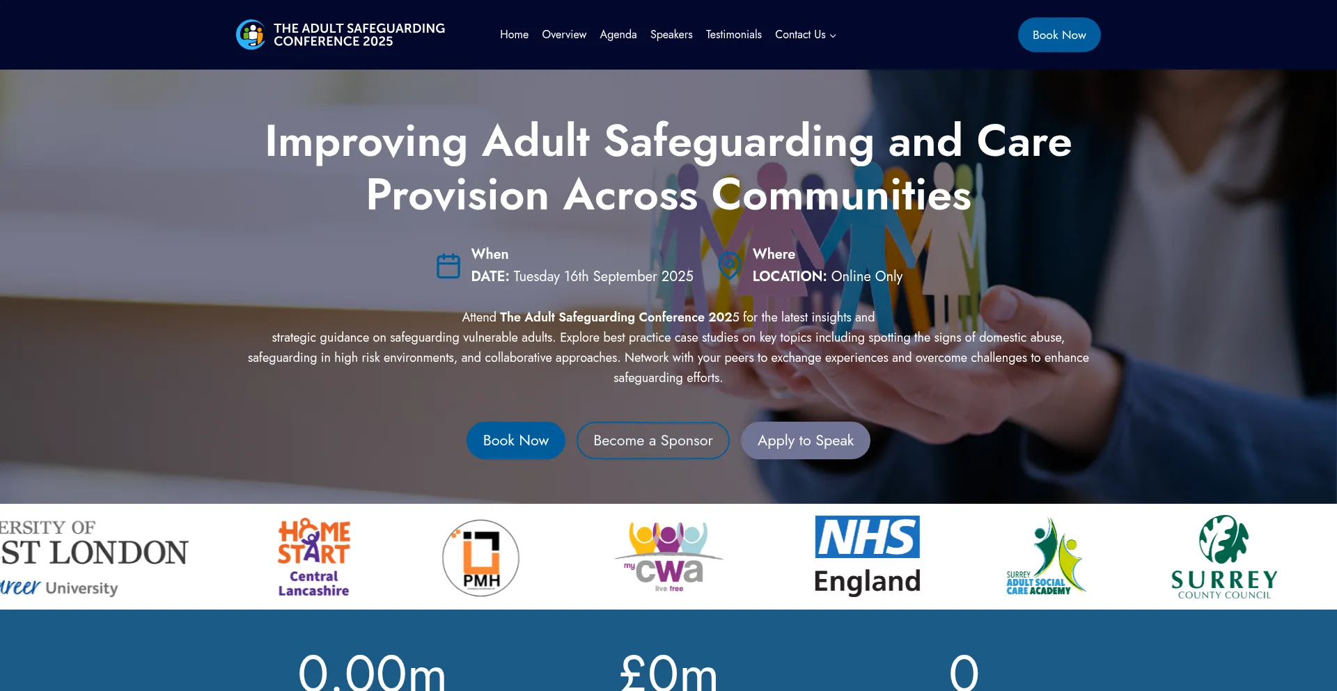 Website screenshot of Adultsafeguardingconf.co.uk