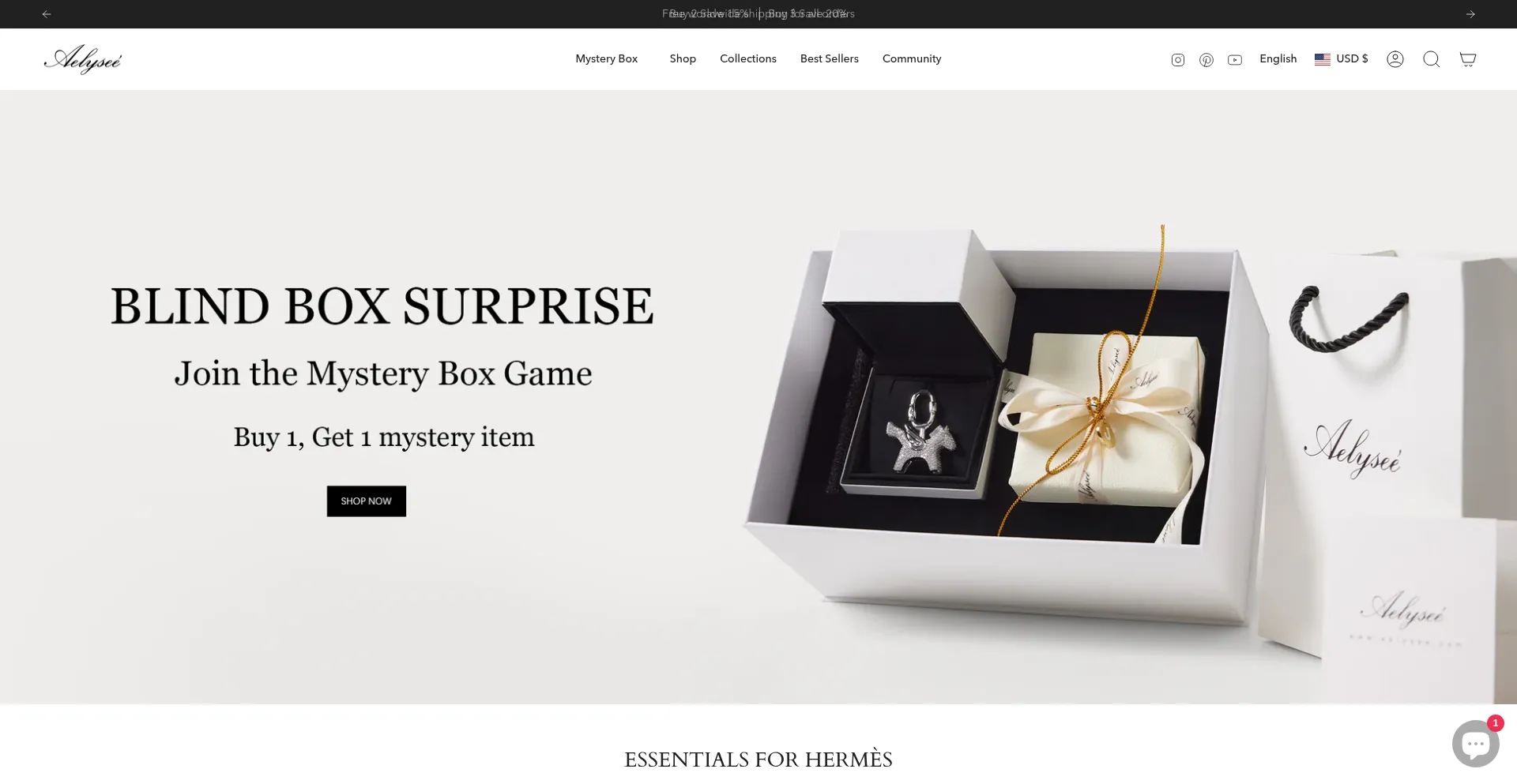 Website screenshot of Aelysee.com