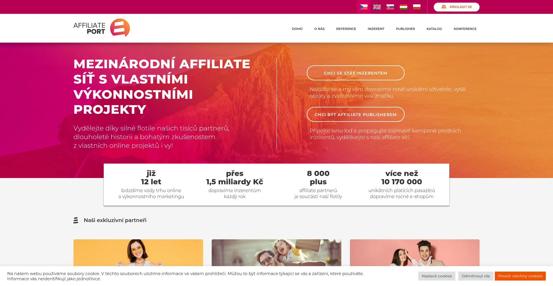 Website screenshot of Affiliateport.eu