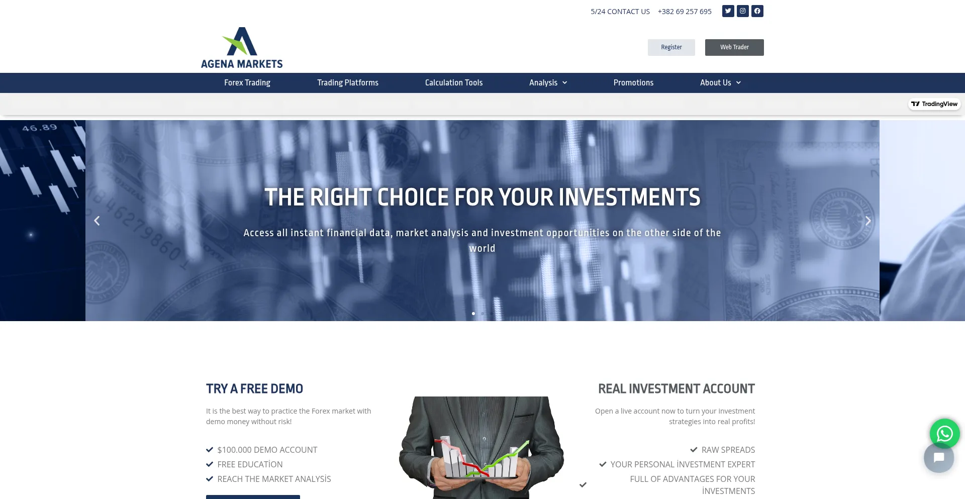 Website screenshot of Agenamarkets5.com