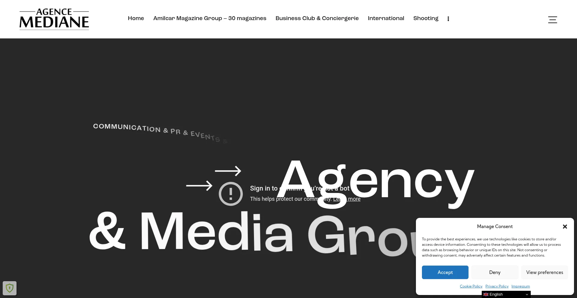 Website screenshot of Agence-mediane.com