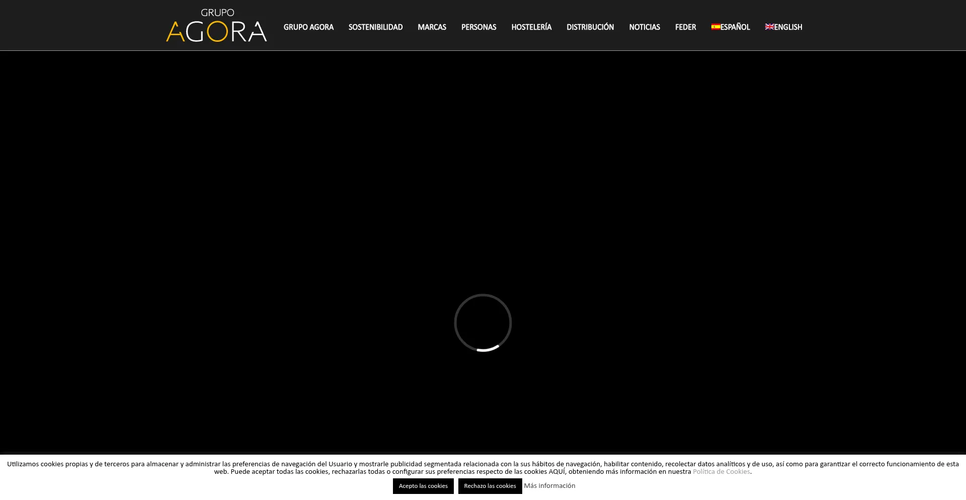 Website screenshot of Agoragrupo.com