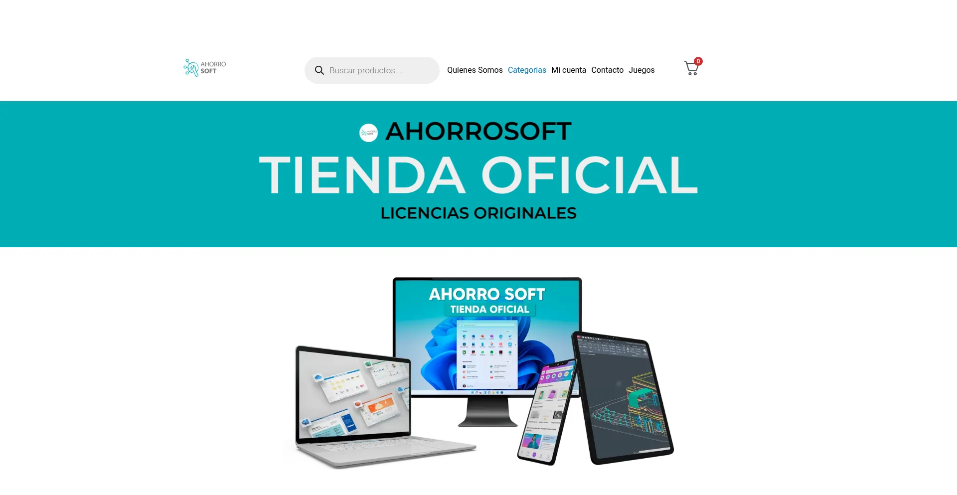 Website screenshot of Ahorrosoft.com