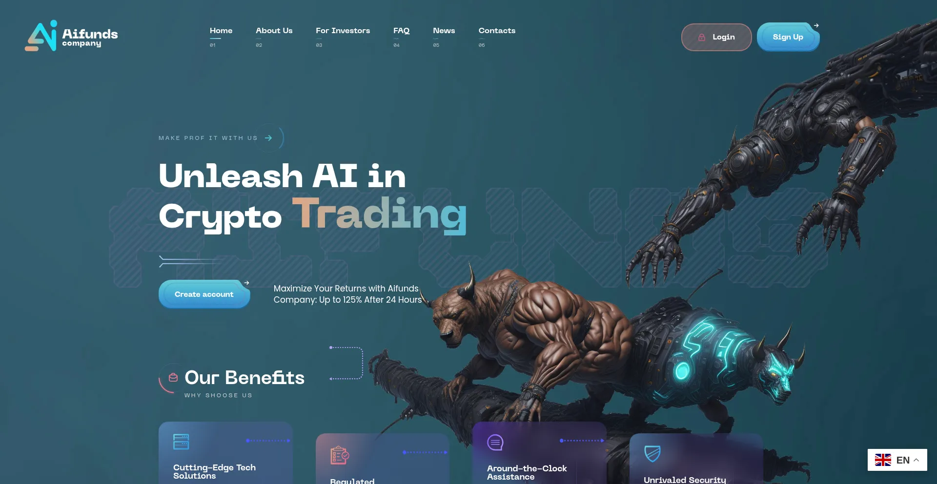 Website screenshot of Aifunds.company