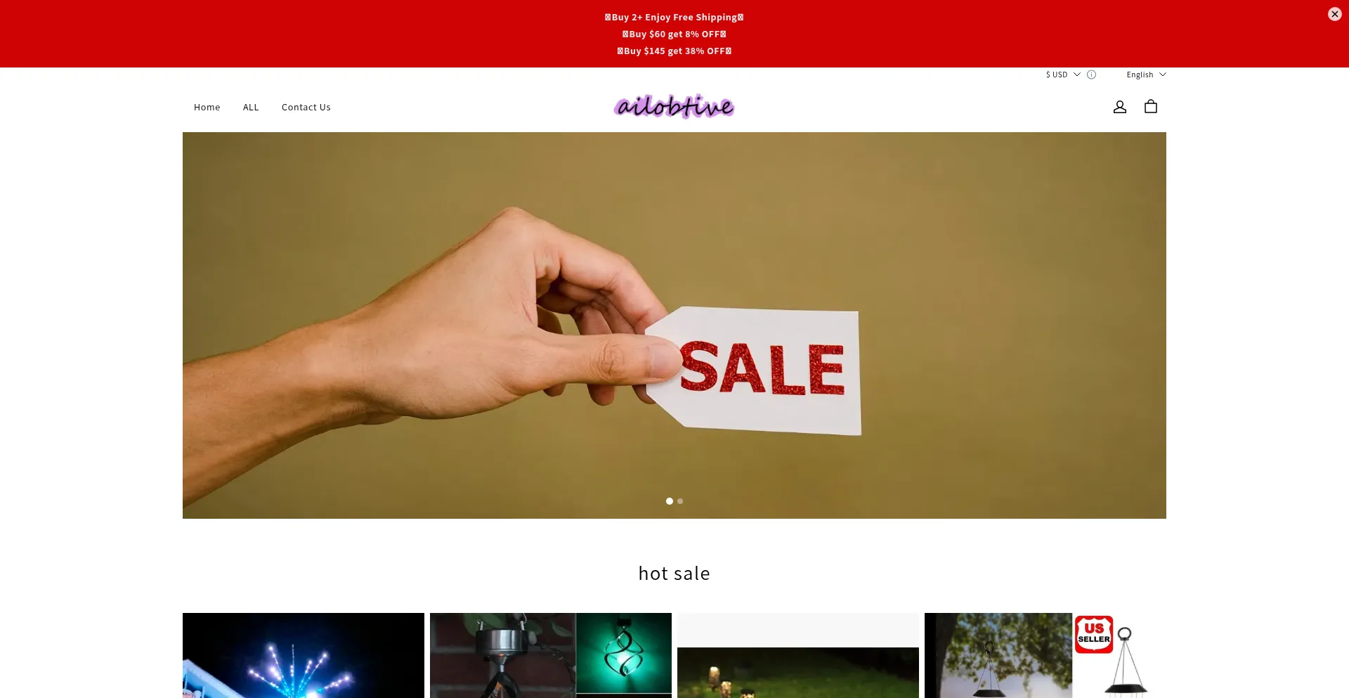 Website screenshot of Ailobtive.com
