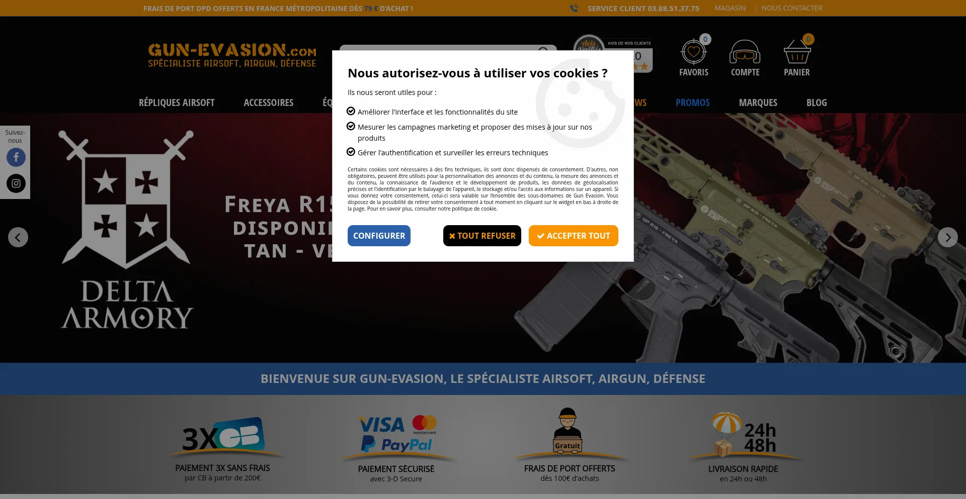 Air-soft.gun-evasion.com Screenshot